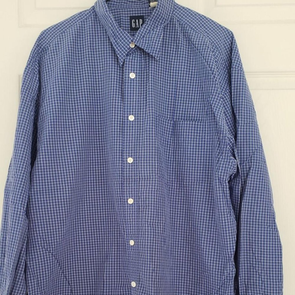 GAP Men's Long Sleeve Shirt Up Plaid XL Gently Worn